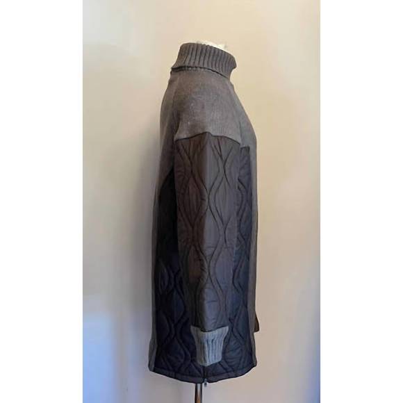 NEW AMS PURE cairo turtleneck sweater in taupe - Picture 2 of 2